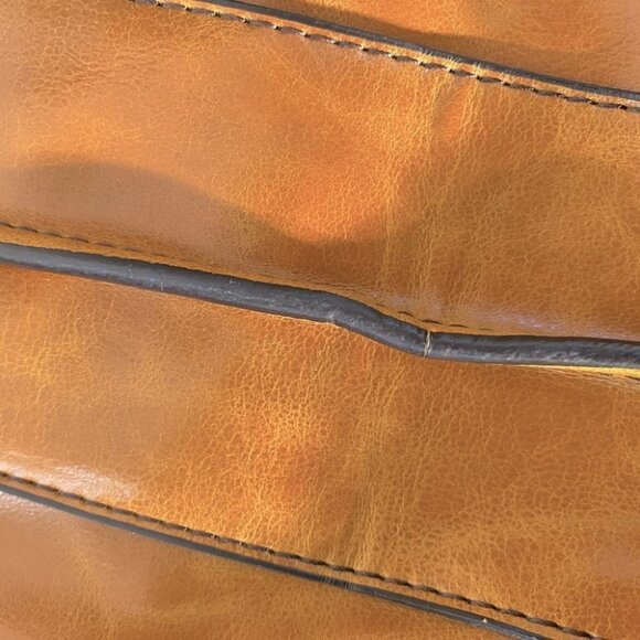 Espe Tan Vegan Leather Balloon  Bag with Shoulder Strap - Picture 4 of 13